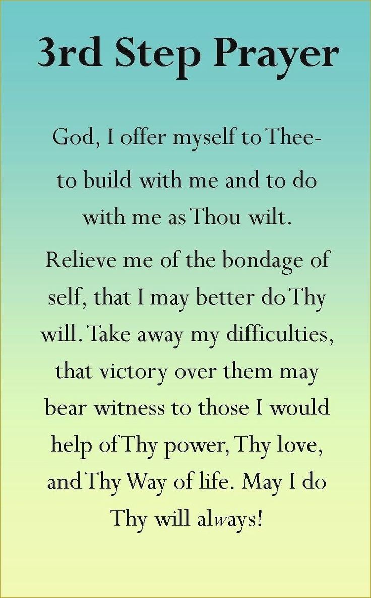 3rd Step Prayer